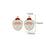 White / 1 pezzo semplice serie simpatico cartone animato Babbo Natale in acciaio inossidabile placcato Colore oro  unisex pendenti Immagine10